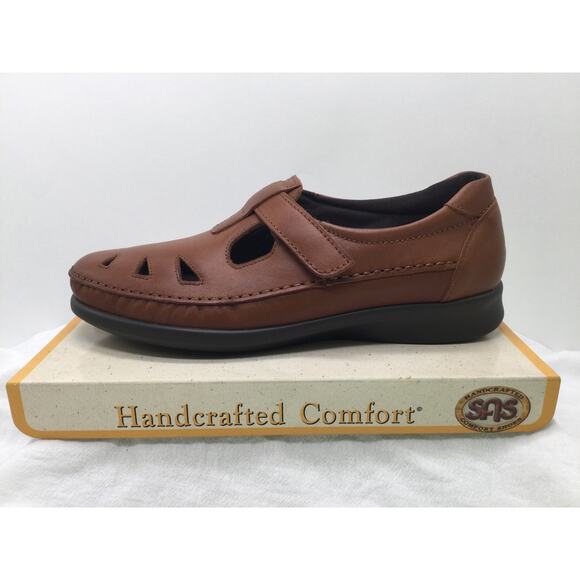 SAS Roamer Chestnut Brown Slip On Loafer Womens 8S Comfort Shoes NEW - Picture 1 of 12